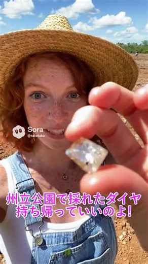 アーカンソー州の魅力をデイジーが紹介🇺🇸 採れたダイヤは持ち帰り自由!? 概要欄にも情報満載! 【秒でわかるアメリカVol.4】#shorts #sora2