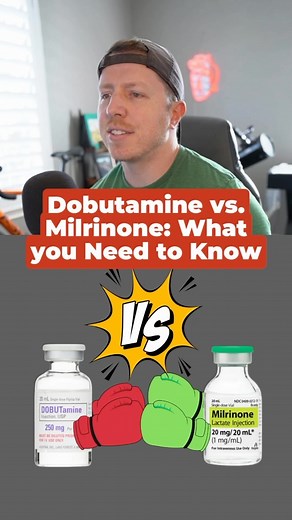 6.4K views | Milrinone vs Dobutamine! Warning: biochemistry mentioned in this reel 邏 . Follow for more ICU nursing education!  . #cvicu #cardiacnurse #criticalcare #nursingschool #icunurse #newgradnurse #newgradrn #nursesofinstagram #icunurselife #telemetry #criticalcarenurse #emergencydepartment #nurselife #ednurse #ernurses | Nurse Dose Podcast | Facebook