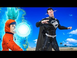 Goku breaks his limits against Evil Superman in GTA 5