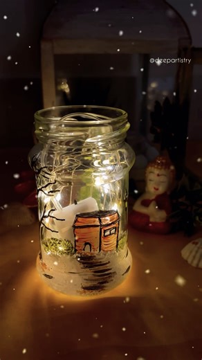 Merry Christmas CREATIVE decoration idea✨🎅🏻🎄🫙 #art #christmas #shorts #diy #inshot2026