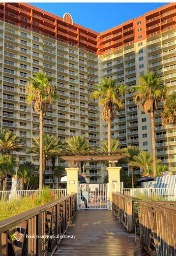 Welcome to this luxury 23-story Gulf-front resort with 52 beautiful vacation rentals🌴🌊 enjoy private beach access right into the emerald green waters of the Gulf of Mexico, along with a 20,000 sq. Ft. Zero-entry pool🖤 #tiktokgogrow #travel #hotel #beach #ocean