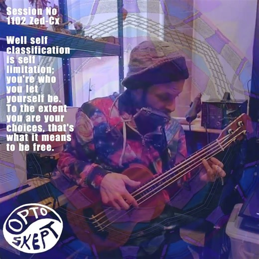 Short song about self limitation - Session 1102 Zed-Cx - u-bass, harmonica, vocals, singersongwriter