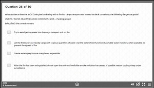 What guidance does the IMDG Code give for dealing with a fire i... | Filo