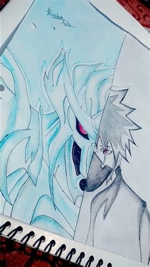 kakashi hatake with susanoo drawing#kakashi #drawing #anime #shorts