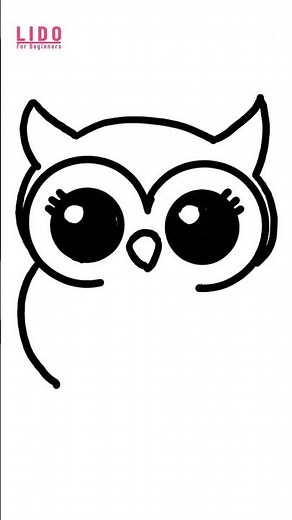 How to draw OWL Easy Cute Drawing Tutorial for Kids & Beginners Step by Step Short #lidoartworks