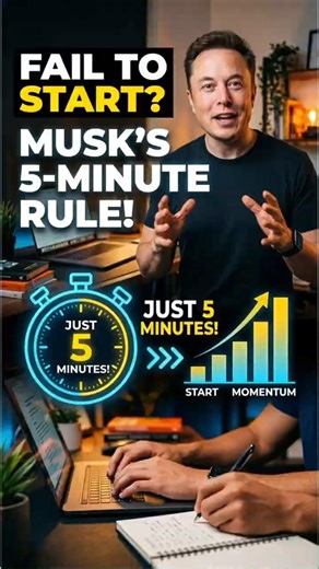 Elon Musk’s 5-Minute Rule That Destroys Procrastination 🚀 | “ELON MUSK HACK