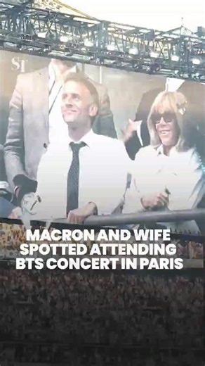 French President Macron and wife watch BTS perform in Paris