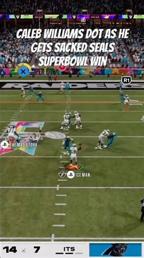Caleb Williams dot as he gets sacked seals superbowl win in #madden26 #maddenultimateteam #mut26