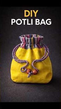 DIY Potli Bag | Easy Drawstring Potli Bag Tutorial | Handmade Ethnic Bag #shorts