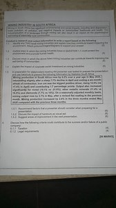 MINING INDUSTRY IN SOUTH AFRICAMining in South Africa has sig... | Filo