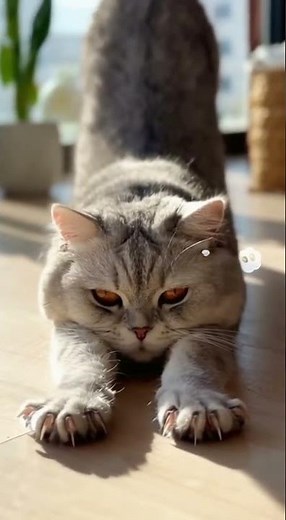 Slow Motion Cat Stretch: The Ultimate Yoga Pose (Downward Facing Cat)!