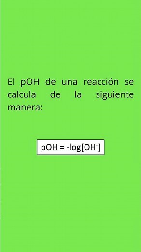 Cómo calcular el pOH de una reacción #quimicasencilla