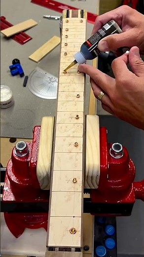 Inlays! Starbond and Mother of Pearl flakes. Video by: @reevesguitarcraft