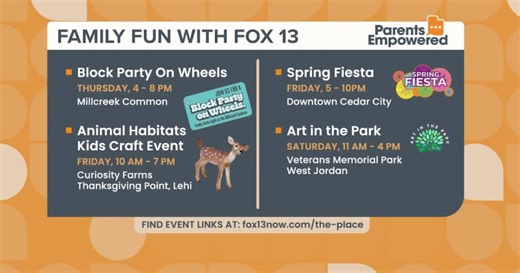 Planning your week?  Here are some fun family-friendly activities!