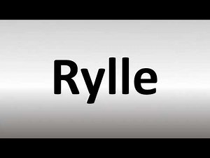 How to Pronounce Rylle