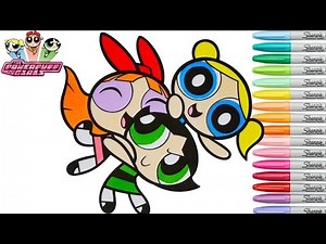 Powerpuff Girls Coloring Book Blossom Buttercup Bubbles PPG Colouring Pages