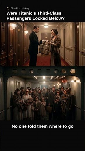 Were Titanic's Third-Class Passengers Locked Below? | Bite-Sized History #Shorts