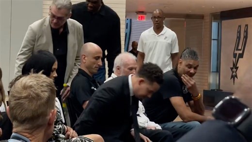 10K views · 98 reactions | Gregg Popovich spoke publicly for the first time since suffering a stroke in November. The entire Spurs team escorted Pop to the press conference to show their support for the legendary coach. ( via KSAT 12 & KSAT.com) | Front Office Sports | Facebook