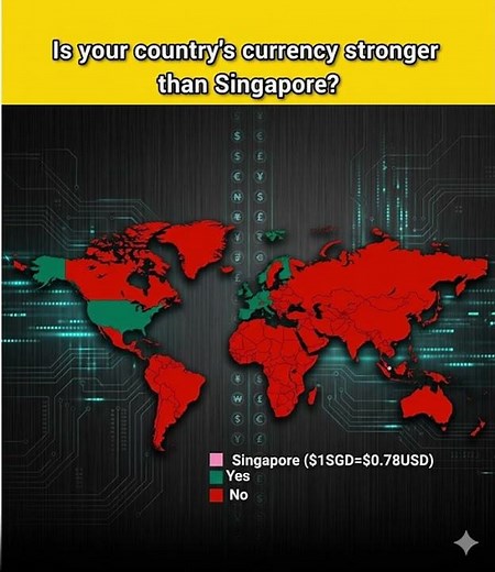 Singapore Dollar vs World Currencies 2026 – Which Countries Are Stronger? (World Map)