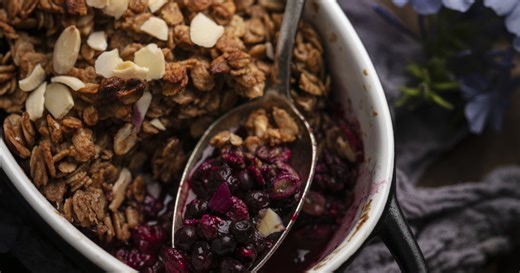 Crumble aux fruits rouges surgelés