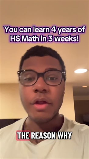 ThatBlackChemist on Instagram: "You can learn 4 years of HS Math in 3 weeks! Share this video! Check out my algebra guide for STEM Majors (link in bio)!"