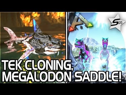 HOW TO CLONE DINOSAURS, ARK Survival Evolved - Tek Turret, Tek Cloning Chamber, Megalodon Tek Saddle