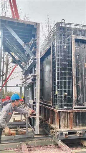 Large Steel Formwork Closing Operation Construction Technique