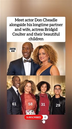 Meet Actor Don Cheadle Alongside His Longtime Partner and Wife, Actress Bridgid, and Their Children