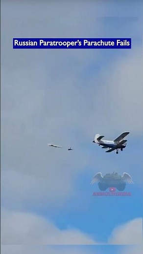 Russian Airborne Veteran Falls After Parachute Failure!