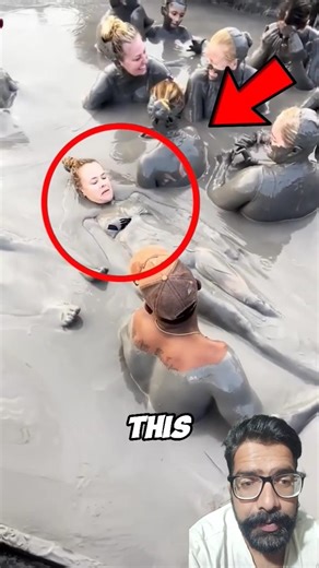 What Are These People Doing In The Mud? 😱 #shorts #facts #funny #viral #trending