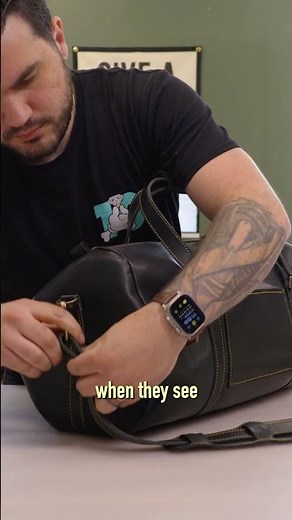 BLACK Duffle Bag COMPLETELY Handmade for Travel #bag #leather #travel