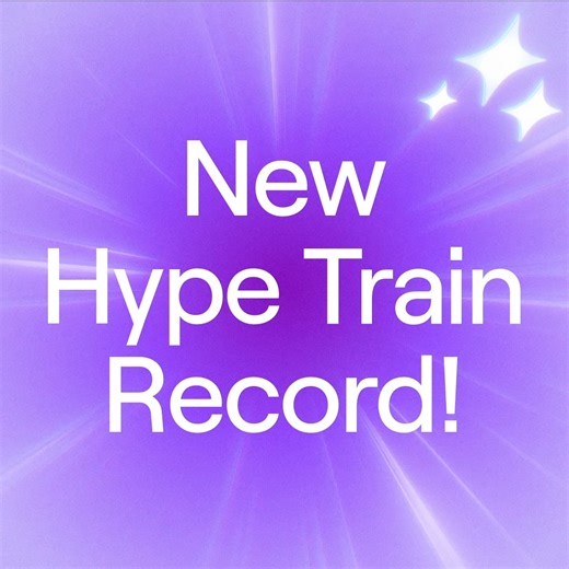 Twitch on Instagram: "All aboard! Again! 🚂💨 @vedal987's community didn’t just break the Hype Train record, they smashed it TWICE by hitting levels 123 and then 126. Two record breaking runs = two new global emotes on the way. You earned them. 🫡✨ Who wants to challenge the champ? 👀"