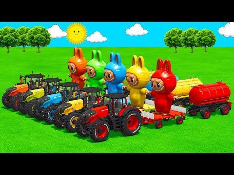 FENDT TRACTORS WITH LABUBU & WATER TANKS vs DIFFICULT OBSTACLES ROUTE - Farming Simulator 25