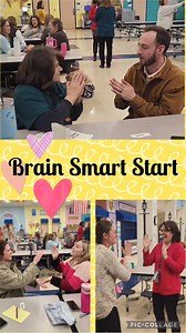 Dr. Bailey’s Conscious Discipline Brain Smart Start consists of four activities designed to get children and adults in the optimal brain state for learning and problem-solving. These components include an activity to Unite, an activity to Disengage Stress, an activity to Connect and an activity to Commit. Check out our staff participating in a fun connection activity before a meeting. 💙🐆💛 #LFEpride #consciousdiscipline #brainsmartstart | Lake Forest Elementary