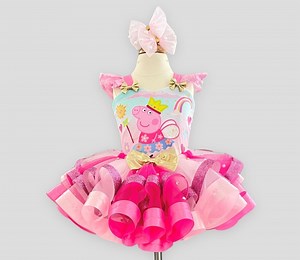 Peppa Pig Birthday Outfit 2 Pieces Pink Peppa Pig Dress, Tutu Princess Pig - Etsy