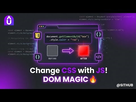 DOM CSS in JavaScript 🔥 | Change Style with JS in Seconds