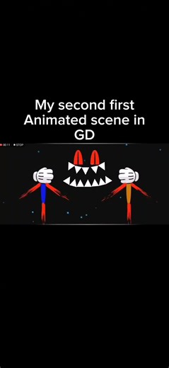 My second first animated scene in GD #geometrydash #gd