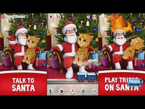 Talking Larry the Bird Talking Santa Meets Ginger Android İos Gameplay Video
