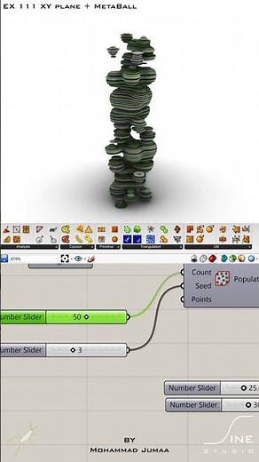 Grasshopper - EX 111 - XY plane + MetaBall