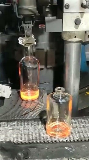 So that's how glass bottles are made