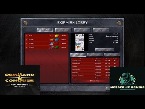 Command and Conquer Red Alert Remastered Skirmish Gameplay USSR– MAP: Switch 3