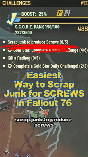 🔩Easiset Way to Scrap Junk for Screws in Fallout 76