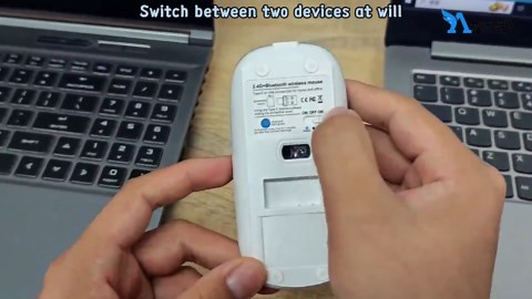 Bluetooth Wireless Mouse for MacBook Air Mac Pro iPad Laptop Computer Pad Optical Rechargeable Slim Silent Dual Mode (2.4G USB-C/USB-A&Bluetooth 5.2/3.0) Mouse Jiggler for Computer Awakening - Silver