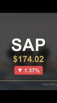 $SAP ▼1.37% | SAP SE | Wednesday, April 22nd | StokTok