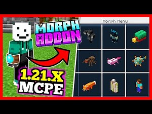 🟢 Morph Addon for MCPE 1.21.x! | How to Turn into ANY Mob in Minecraft Bedrock!