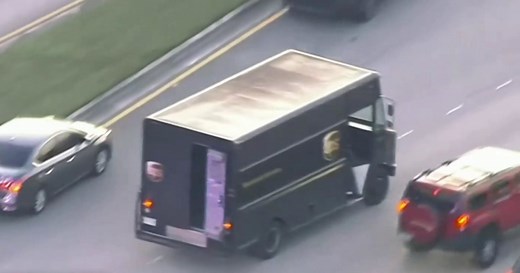 Violent UPS truck robbery turned car chase caught on camera