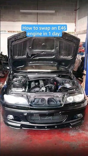 How to swap an E46 engine in 1 day #e46 #bmwe46 #e36 #engineswap
