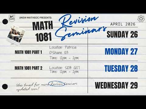 Math1081 Seminar Part 2 2026
