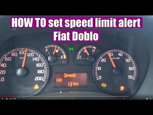 TUTORIAL: How to set speed limit alert on Fiat Doblo in 9 simple steps