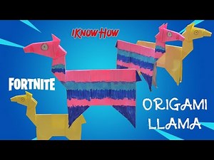Origami Fortnite Llama Awesome Paper Craft and Art